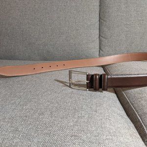 Allen Edmonds Dark Brown Calfskin Dress Belt (36)